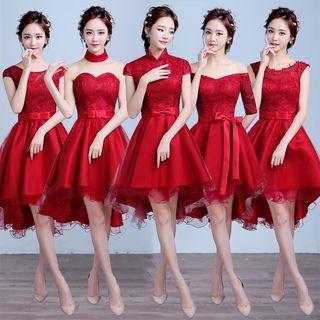 Bow Waist Bridesmaid Cocktail Dress