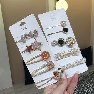 Set Of 5: Hair Clip (various Designs)