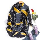 Long-sleeve Printed Shirt Yellow - One Size