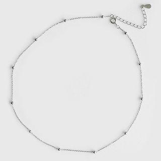 Bead Sterling Silver Necklace Silver - One Size