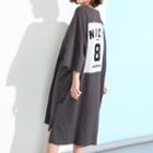 Applique 3/4-sleeve Dress