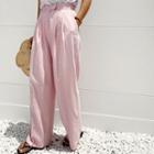 Linen Blend Wide Pinky Pants