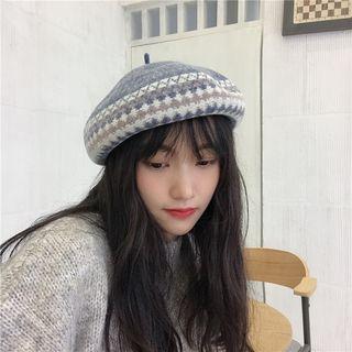 Patterned Beret Hat