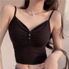 Spaghetti Strap Top / Straight-leg Jeans