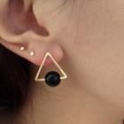 Triangle Faux Pearl Earrings