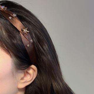 Flower Rhinestone Fabric Headband