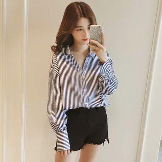 Hoop Accent Striped Shirt