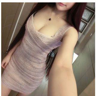 Strappy V-neck Sheath Party Dress