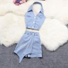 Set: Halter Neck Top + Skort