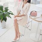 3wrap-front Coatdress With Belt