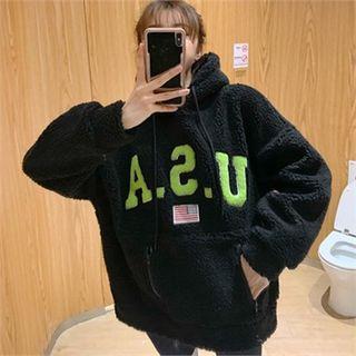 Hooded Fleece Sweatshirt Black - One Size