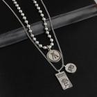 Lettering Pendant Stainless Steel Necklace (various Designs) / Set