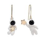 Non-matching Astronauts Dangle Earring 1 Pair - As Shown In Figure - One Size