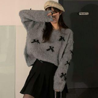 Bow Sweater Gray - One Size