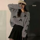 Bow Sweater Gray - One Size