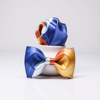 Color Panel Bow Tie / Handkerchief