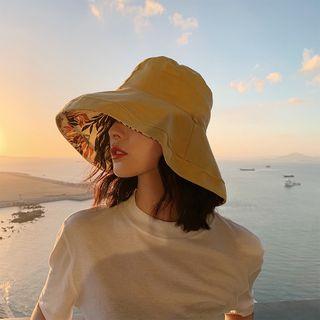 Leaf Print Reversible Bucket Hat