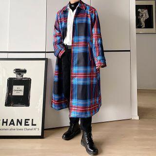 Single Breasted Gingham Coat