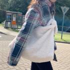 Faux-shearling Tote Bag Off-white - One Size
