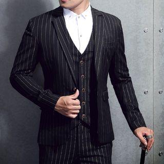 Set : Pinstripe Blazer + Waistcoat + Pants