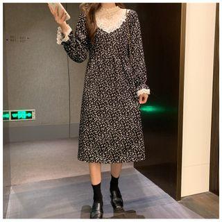 Floral Lace Panel Dress