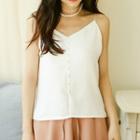 Buttoned V-neck Camisole Top