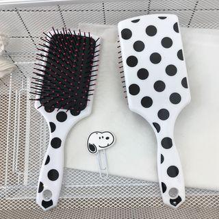 Polka Dot Hair Brush White - One Size