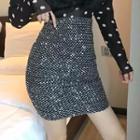 Sequined Pencil Skirt Skirt - Silver - One Size