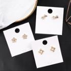 Rhinestone / Faux Leather Earring (various Designs)
