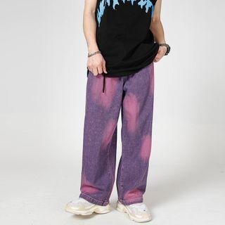 Tie-dyed Wide Leg Jeans