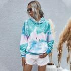 Elephant Print Tie-dyed Hoodie