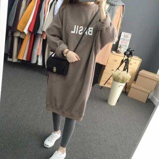 Slit Sweatshirt Dress