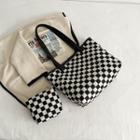Checkerboard Shoulder Bag Black - One Size