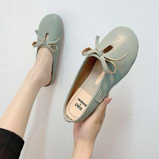 Round-toe Bow Flat Mules