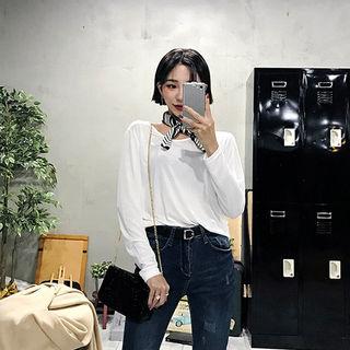 U-neck Textured Top