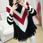 Striped Fringed Sweater