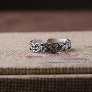 Embossed Ring Silver - One Size