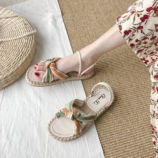 Striped Flat Sandals
