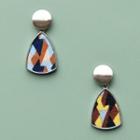 Abstract Print Drop Earring