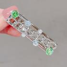 Rhinestone Chain Hair Clip Ly2379 - Silver - One Size