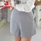 Houndstooth Wide Leg Shorts