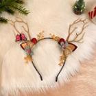 Christmas Deer Horn Headband Random Color - One Size