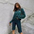 Collared Zipped Letter Sweatshirt