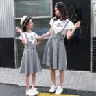Family Matching Sleeveless Paneled Midi A-line Dress