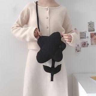 Plain Flower Crossbody Bag