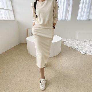 Monotone Cotton Sweat Skirt