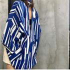 Striped Long-sleeve Loose-fit Shirt As Figure - One Size