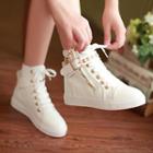 Studded Belt Hidden Wedge Sneakers