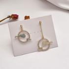 Non-matching Rhinestone Cloud Dangle Earring