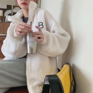 Stand-collar Fleece Long-sleeve Jacket